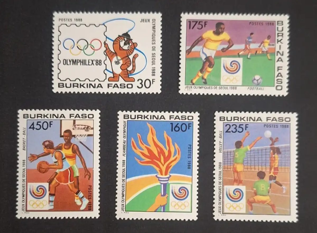 Burkina Faso 1988 Mi. 1166-1170 Seoul Olympic Games Olymphilex