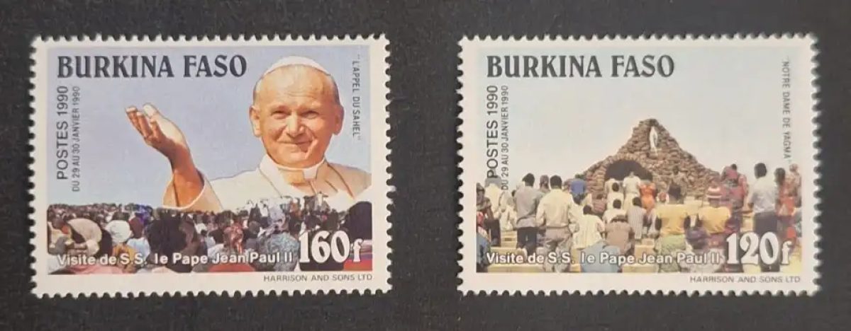 Burkina Faso 1990 Mi. 1222-1223 Visite Pape Jean Paul II Notre Dame Yagma