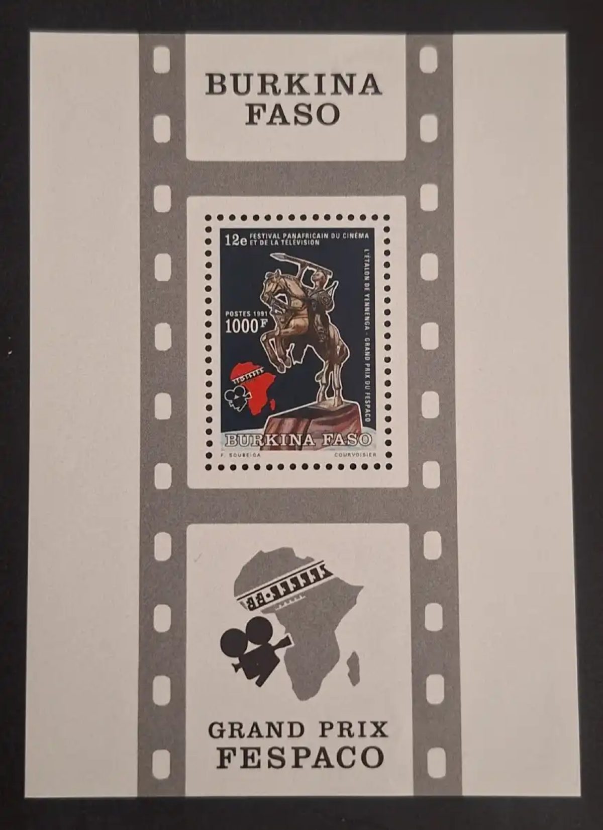 Burkina Faso 1991 Mi. Bl. 135 FESPACO Kino Étalon de Yennenga
