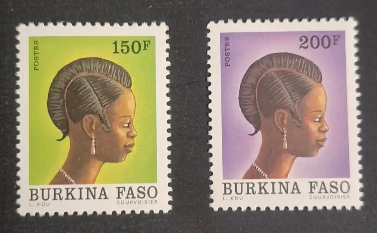 Burkina Faso 1991 Mi. 1250-1251 coiffure traditionnelle africaine