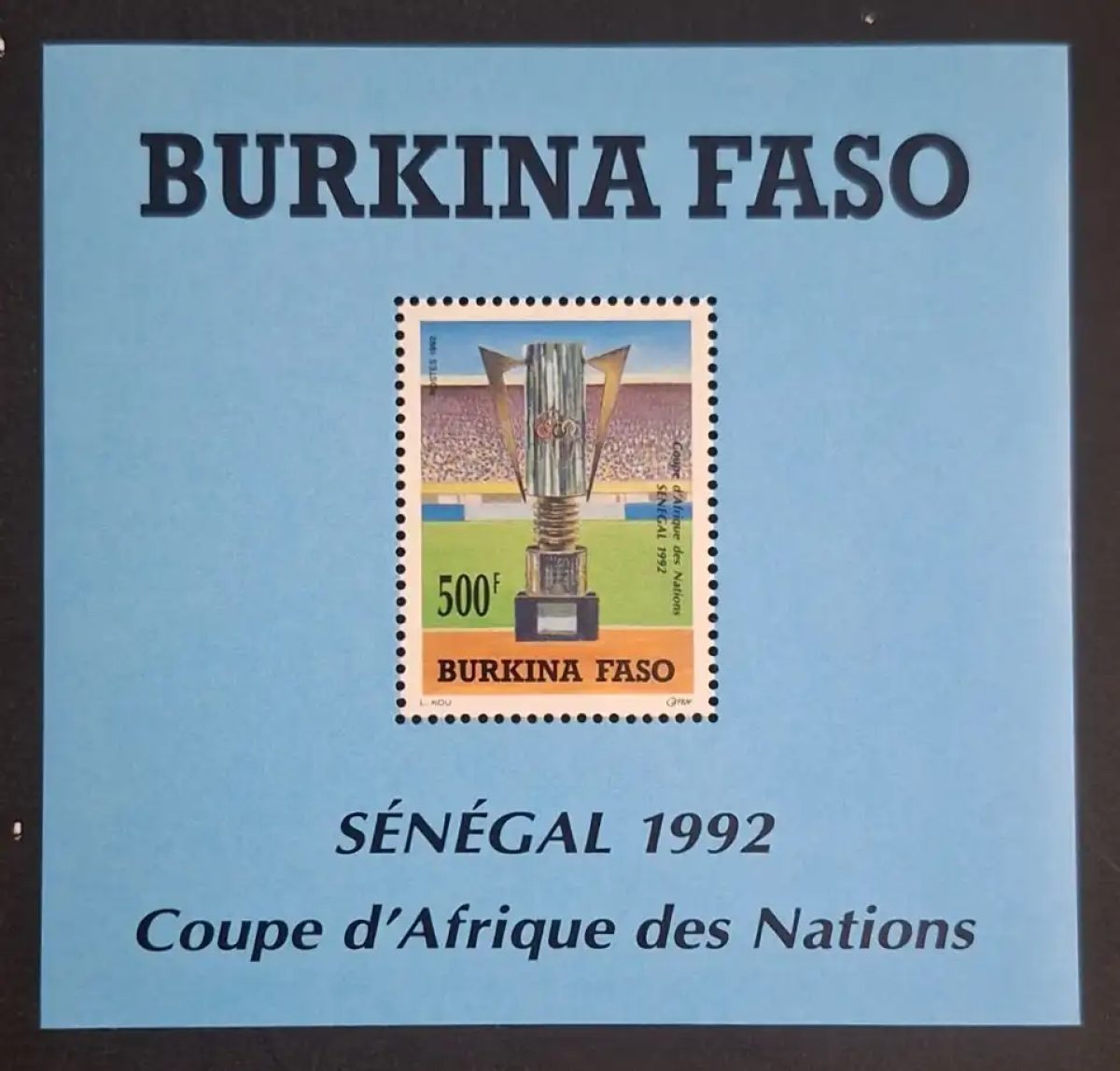 Burkina Faso 1992 Mi. Bl. 136 Coupe d'Afrique des Nations football