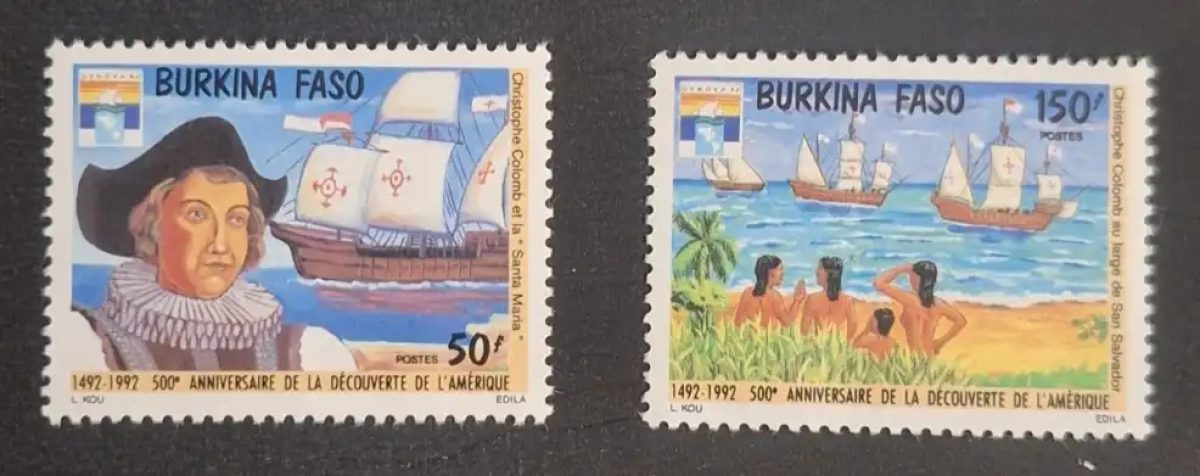 Burkina Faso 1992 Mi. 1274-1275 Christophe Colomb découverte Amérique