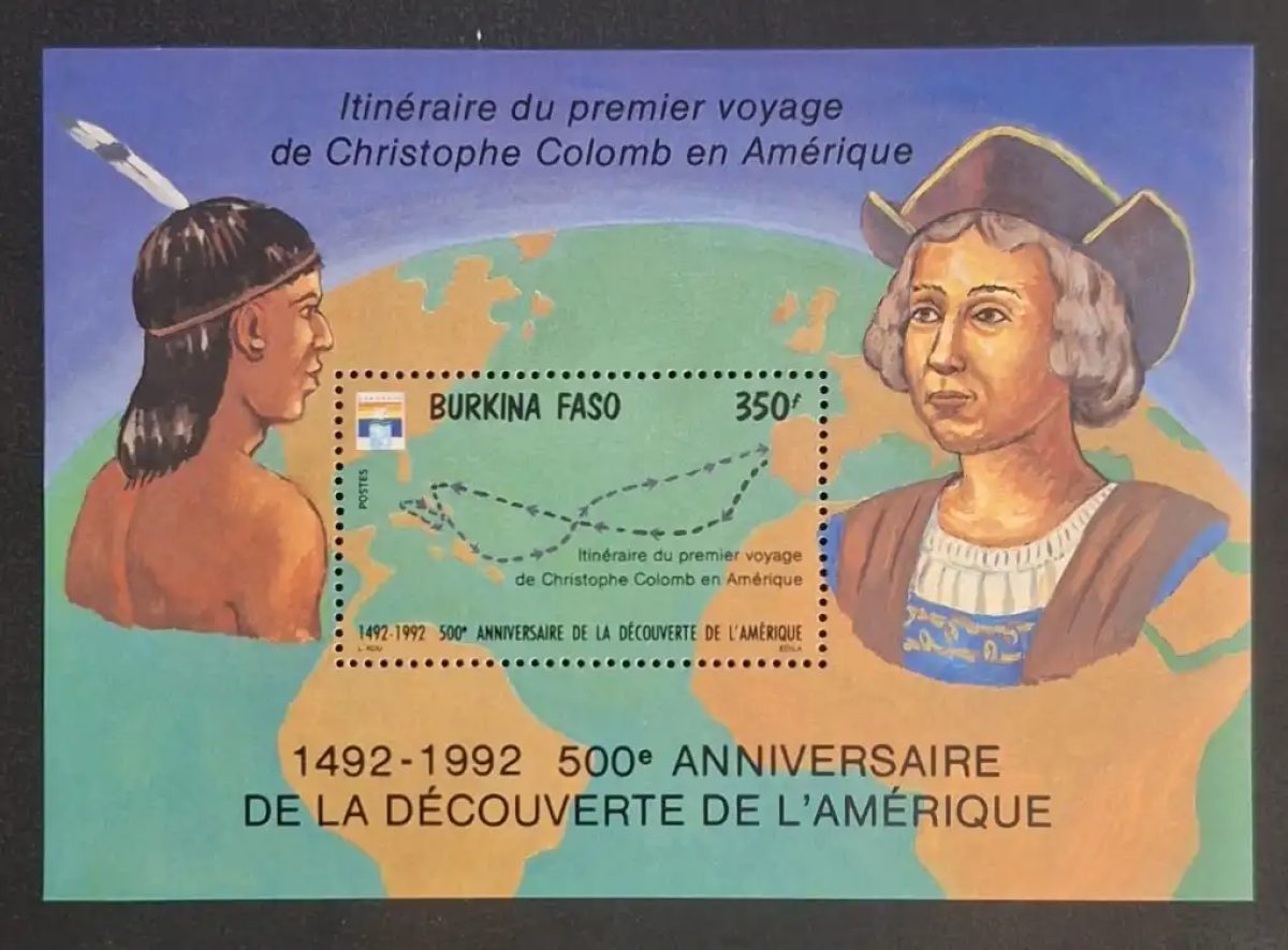 Burkina Faso 1992 Mi. Bl. 137 Christophe Colomb découverte Amérique