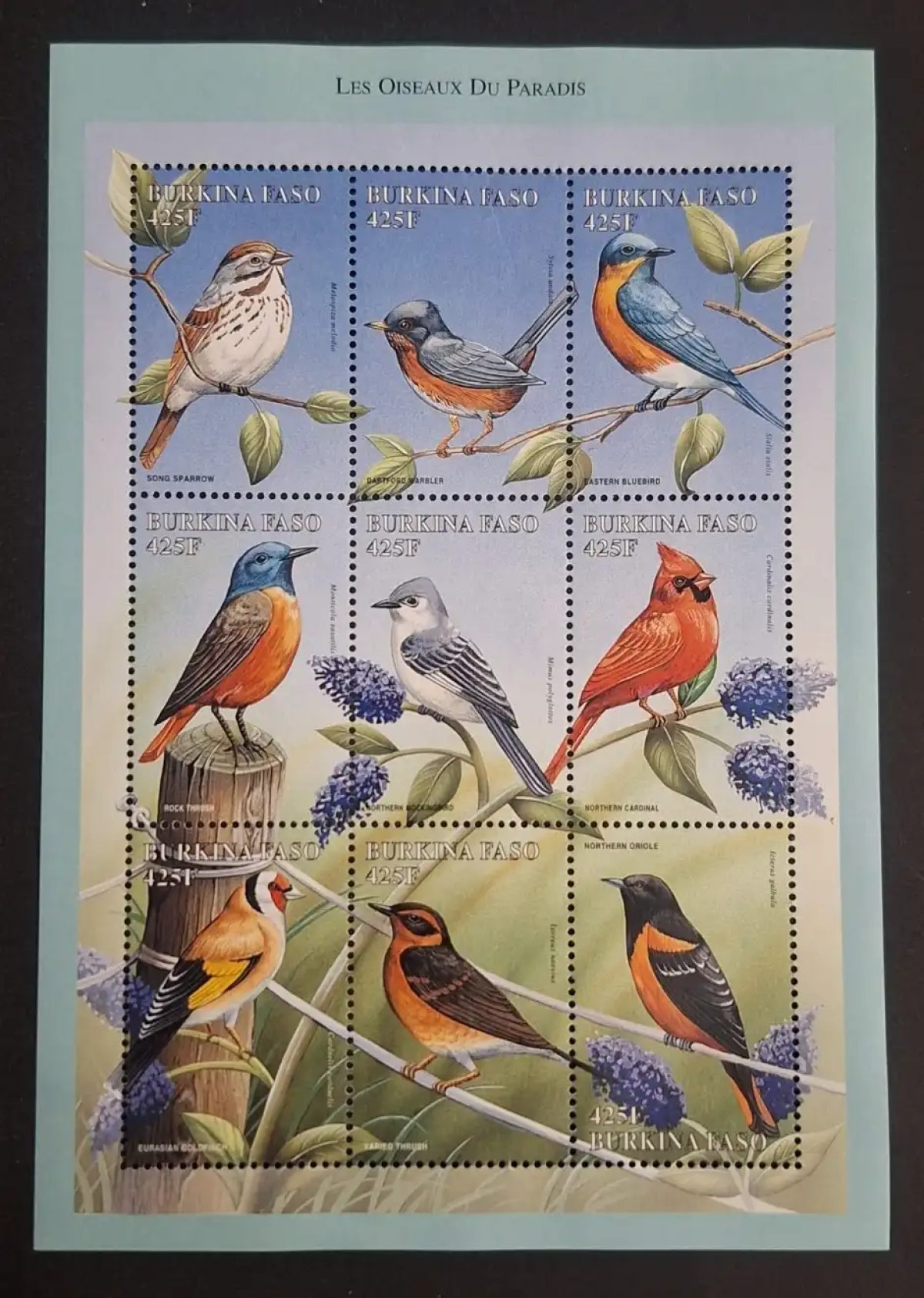 Burkina Faso 1998 Mi. 1560-1568 Paradiesvögel Kardinal Pirol