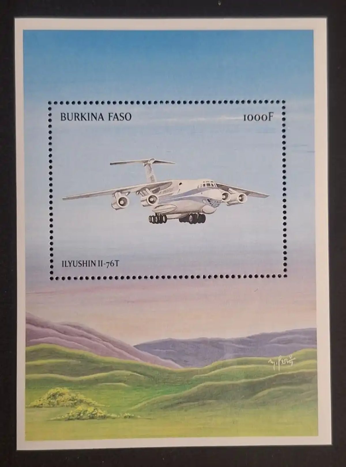 Burkina Faso 1999 Mi. Bl. 190 Ilyushin Il-76T avion cargo aviation
