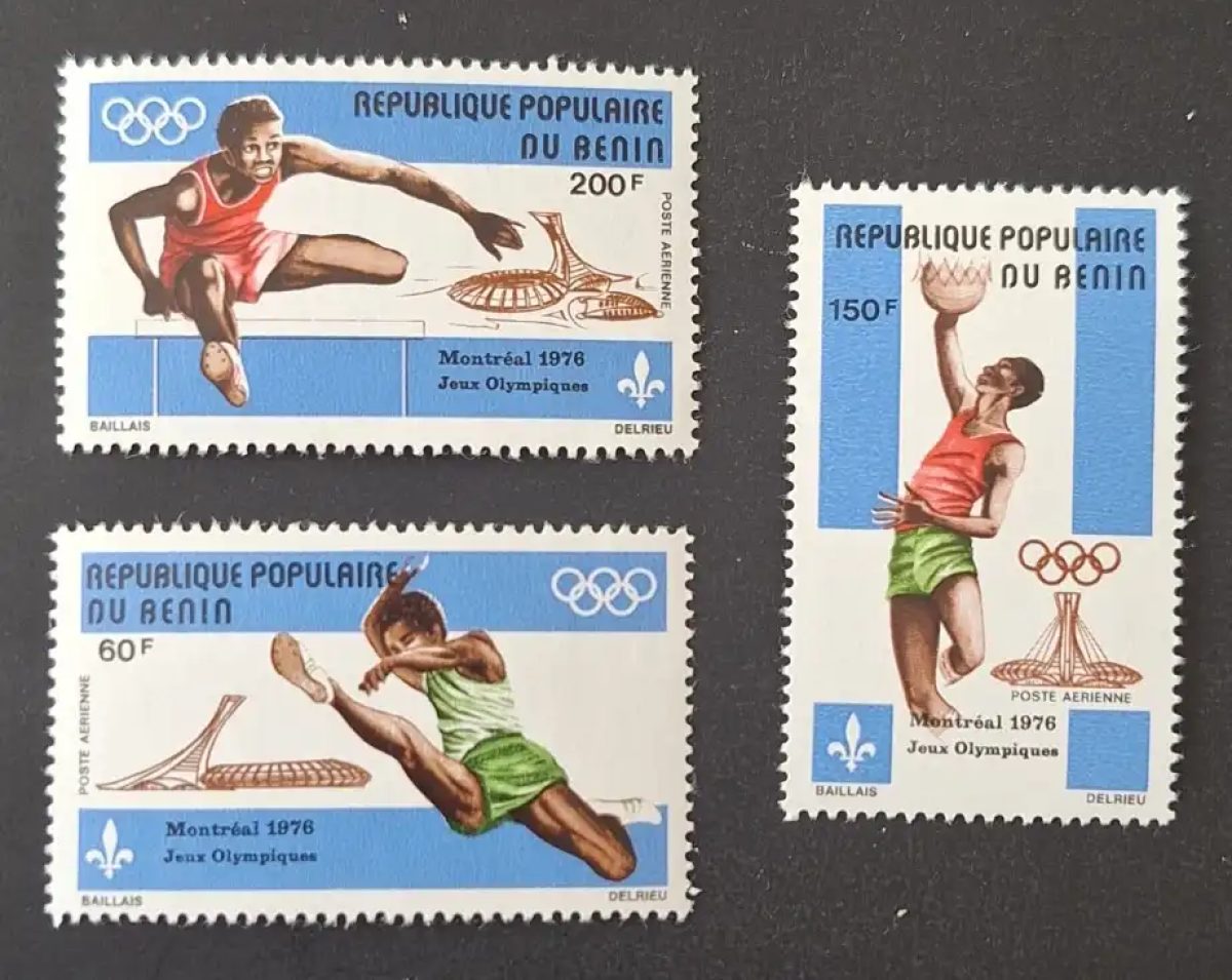 Bénin 1976 Mi. 50-52 Jeux Olympiques Montréal athlétisme basketball
