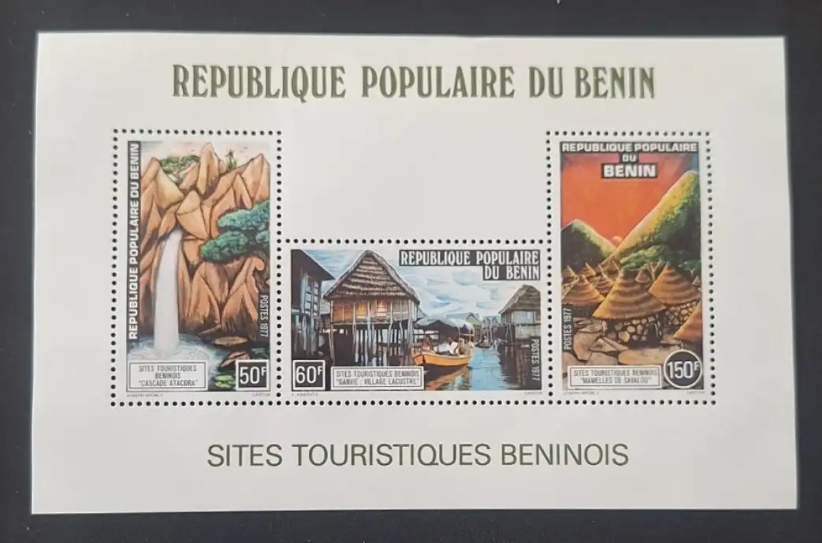 Benin 1977 Mi. Bl. 3 Tourist Sites Atacora Waterfall Ganvié Savalou