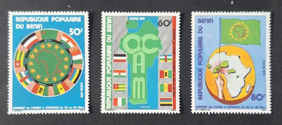 Bénin 1979 Mi. 177-179 Sommet OCAM Cotonou Afrique drapeaux carte
