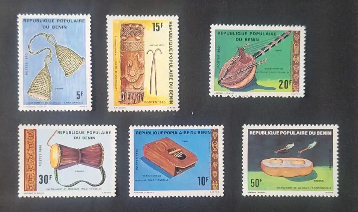 Benin 1980 Mi. 214-219 Traditionelle Musikinstrumente Kora