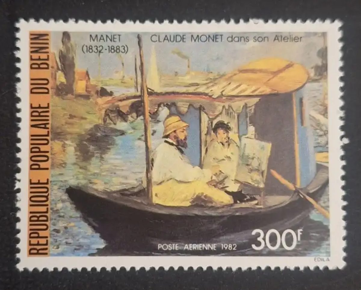 Bénin 1982 Mi. 303 Manet Claude Monet atelier peinture bateau