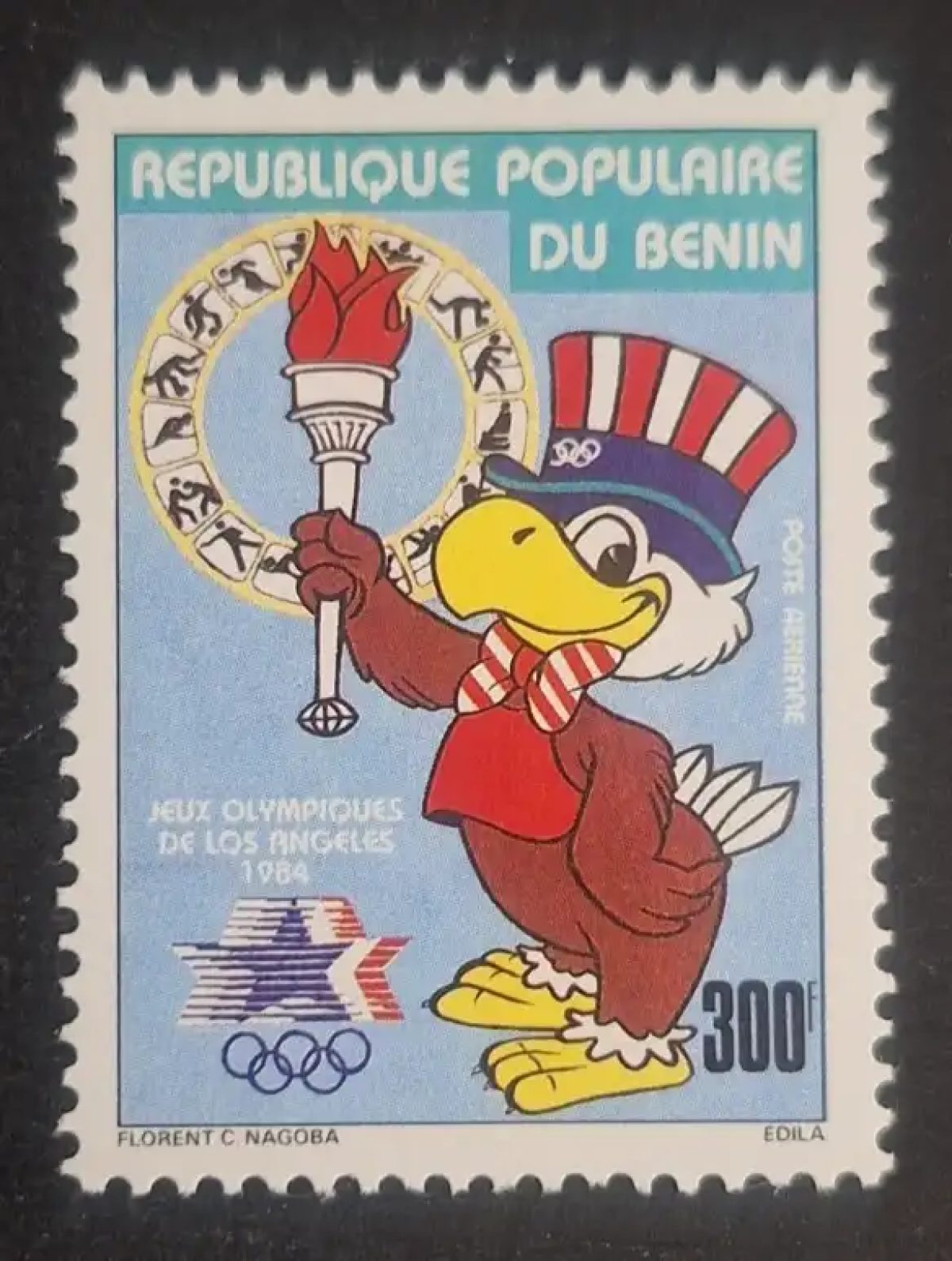 Bénin 1984 Mi. 356 Jeux Olympiques Los Angeles mascotte Sam aigle