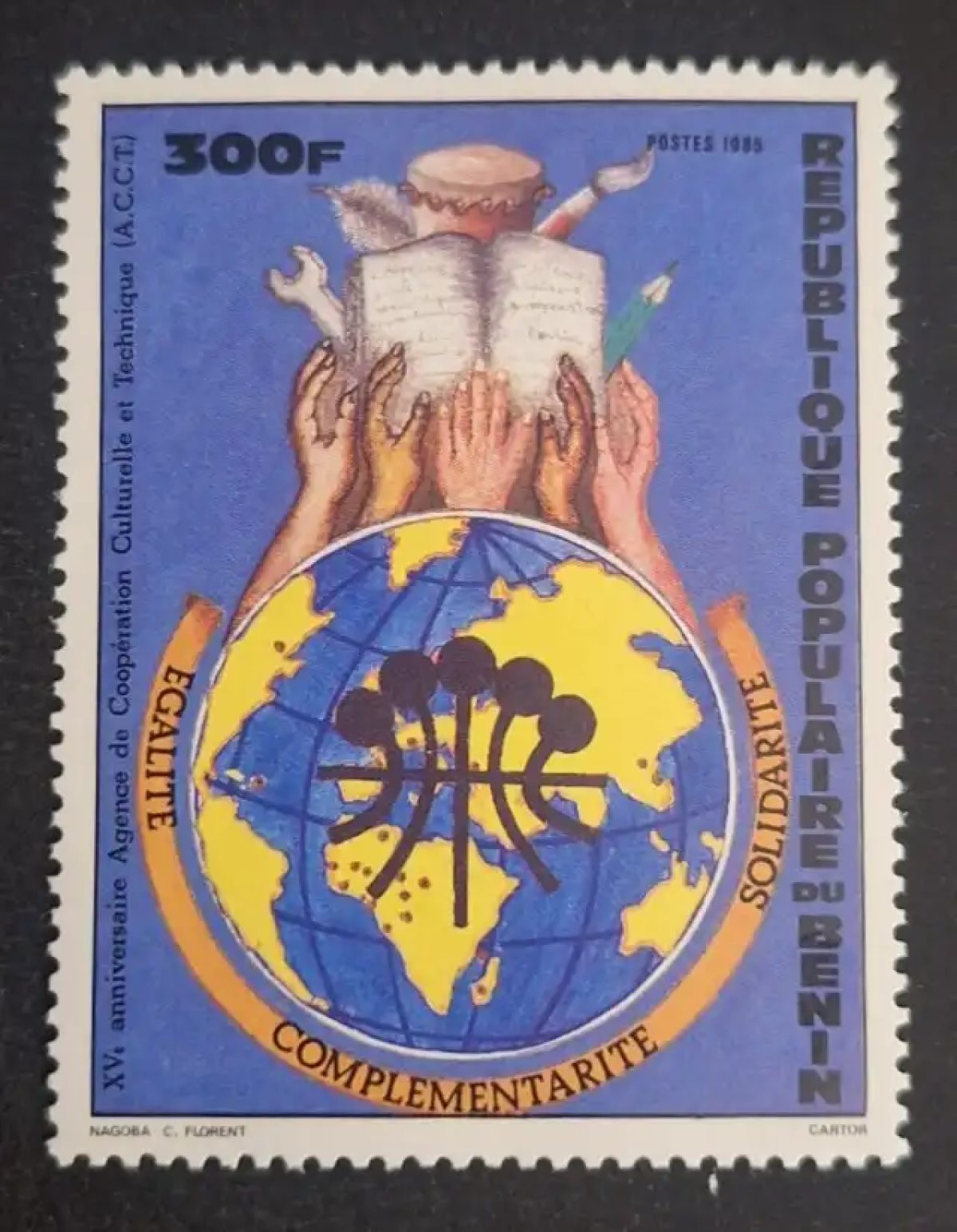 Bénin 1985 Mi. 396 ACCT Coopération culturelle technique globe