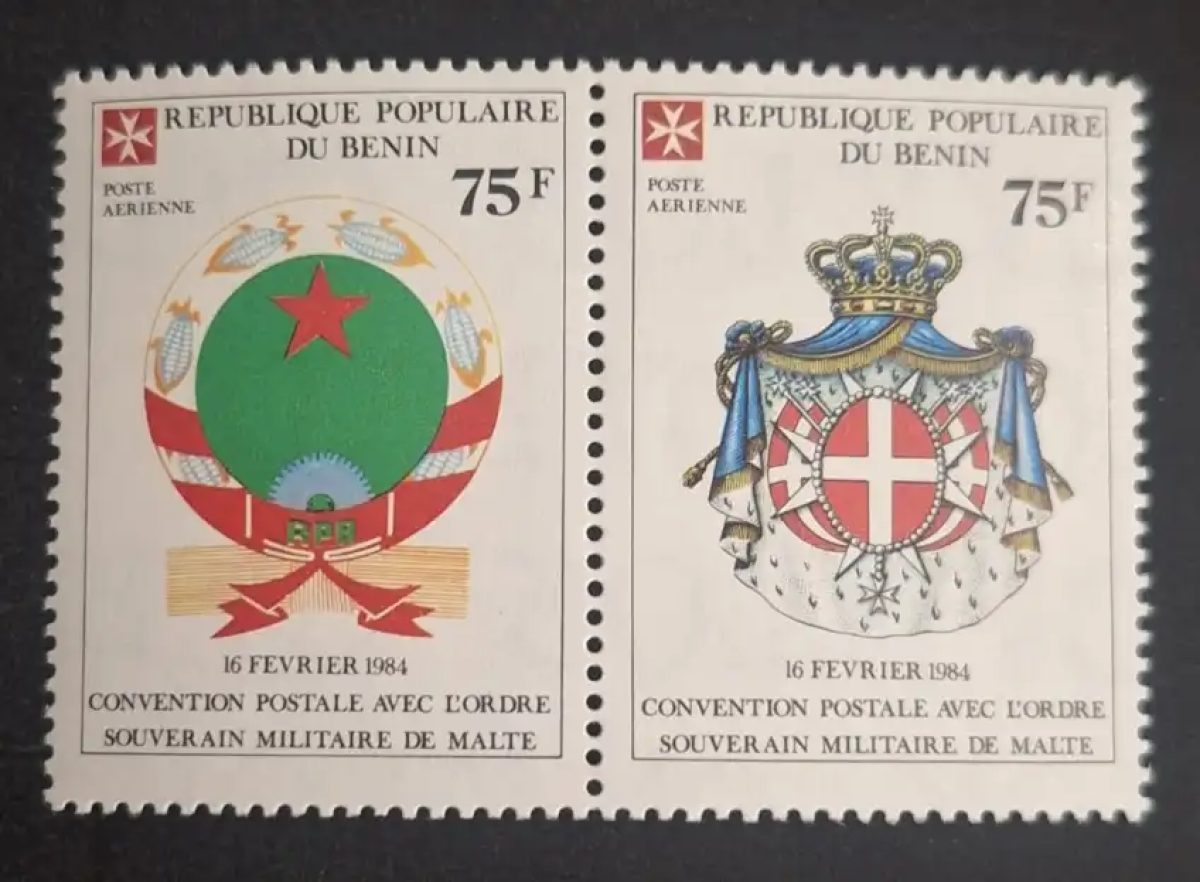 Bénin 1984 Mi. 397-398 Convention postale Ordre Malte armoiries