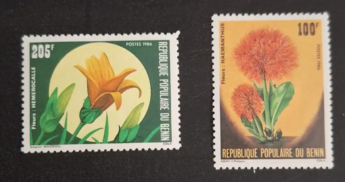 Benin 1986 Mi. 444-445 Hemerocallis Haemanthus Botanical Flora Flowers