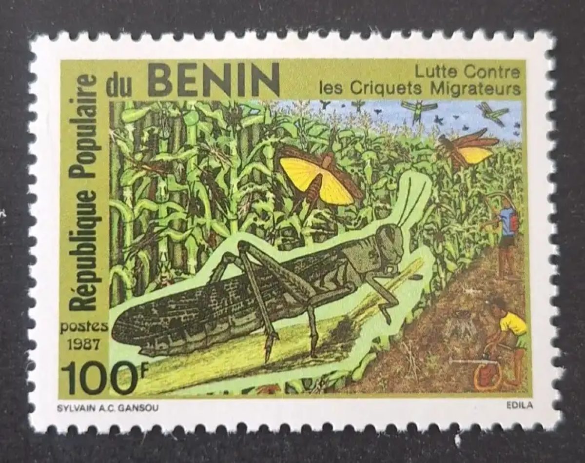 Benin 1987 Mi. 460 fight against migratory locusts insects maize