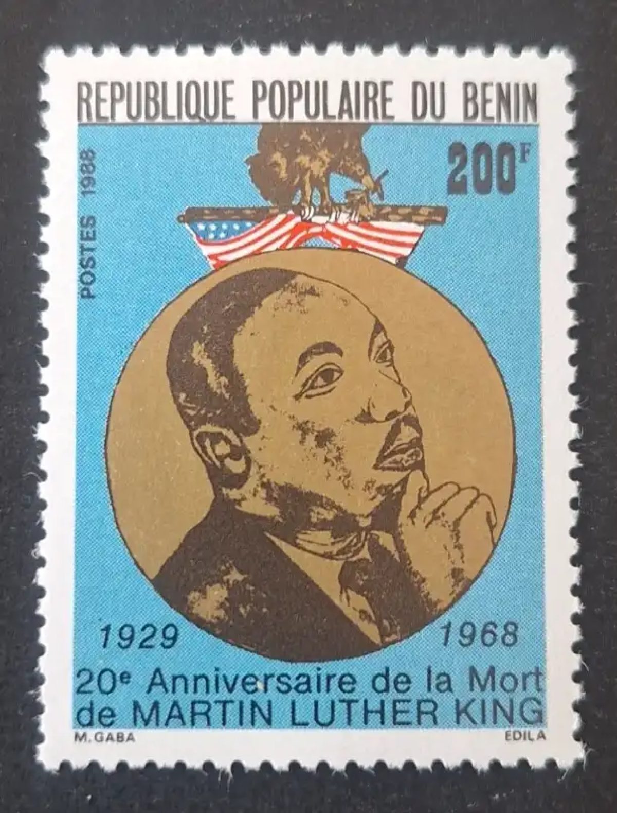 Benin 1988 Mi. 465 Martin Luther King 20th Death Anniversary