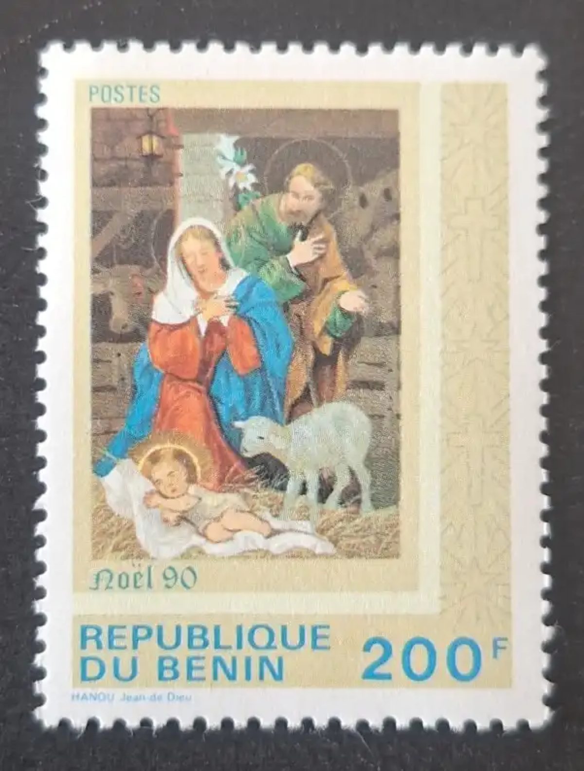 Bénin 1990 Mi. 501 Noël Nativité crèche Sainte Famille agneau religion
