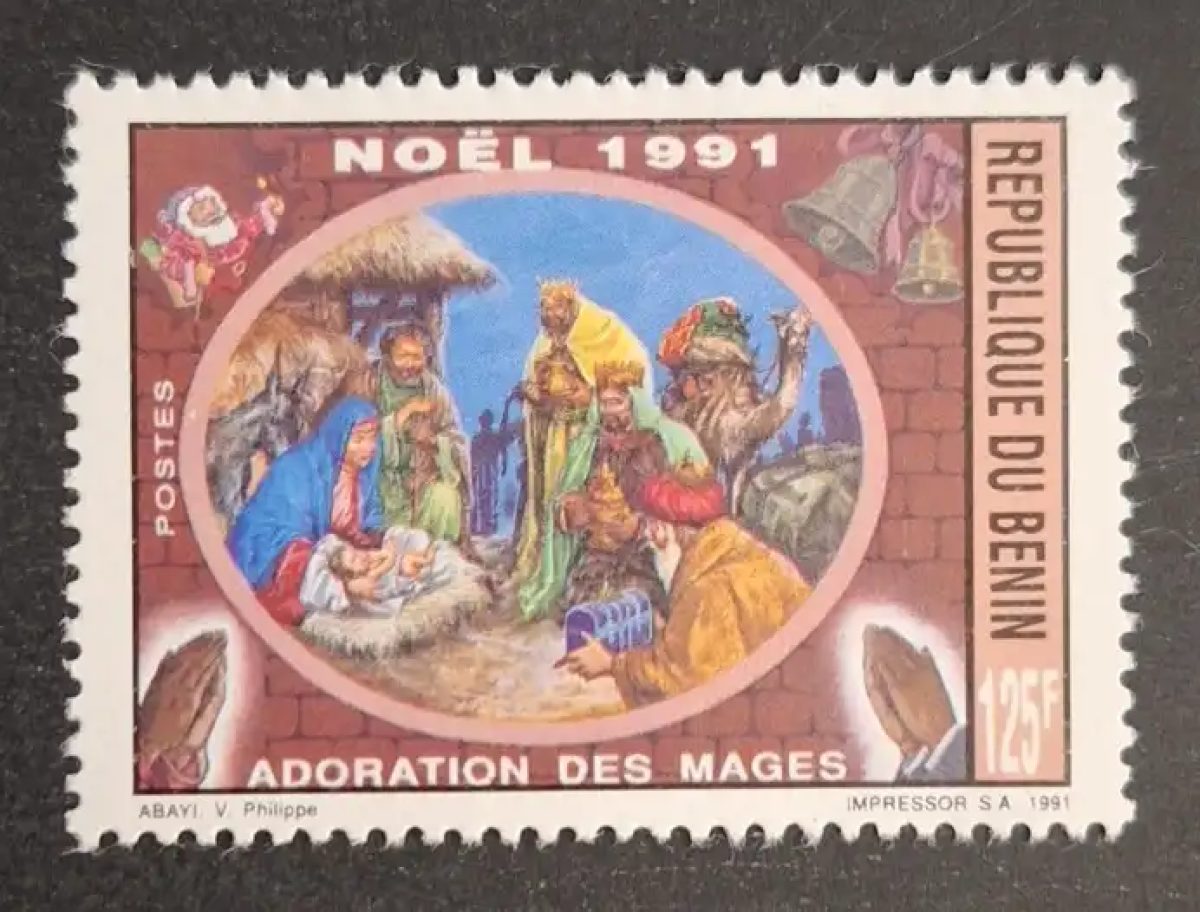 Bénin 1991 Mi. 511 Noël Adoration des Mages crèche nativité religion