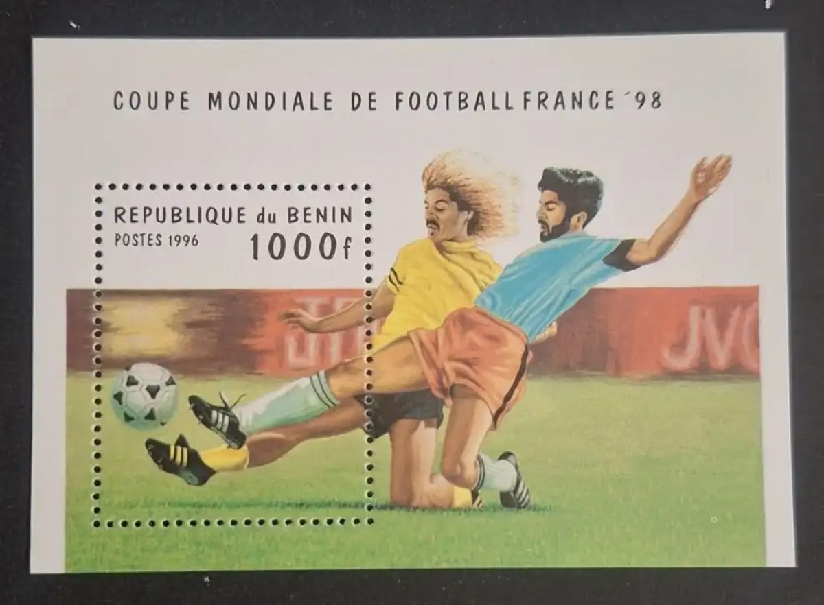 Bénin 1996 Mi. Bl. 15 Coupe Mondiale Football France 98 FIFA sport