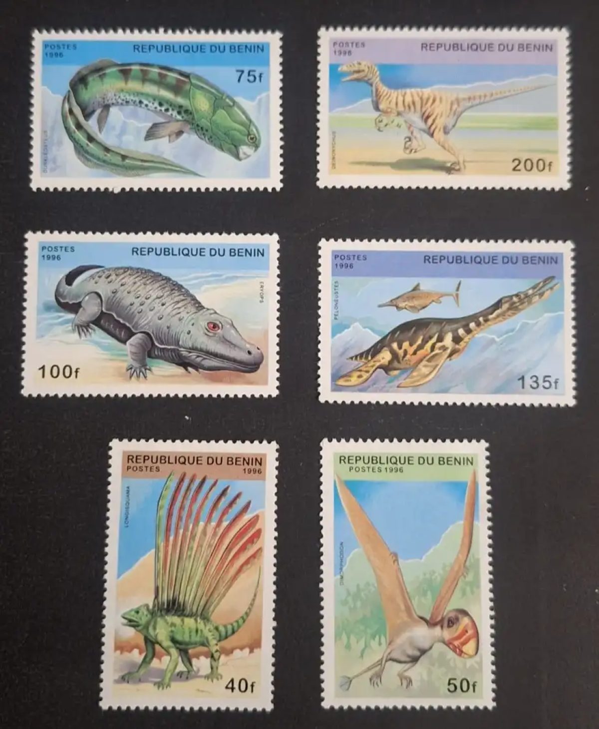 Benin 1996 Mi. 836-841 prehistoric dinosaurs extinct animals