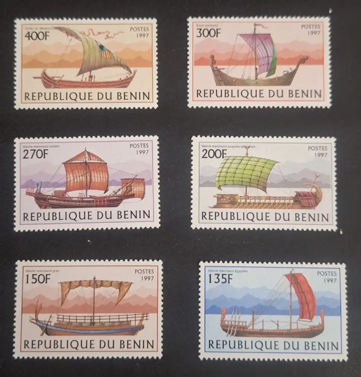 Benin 1997 Mi. 971-976 Alte Segelschiffe Handelsschiffe