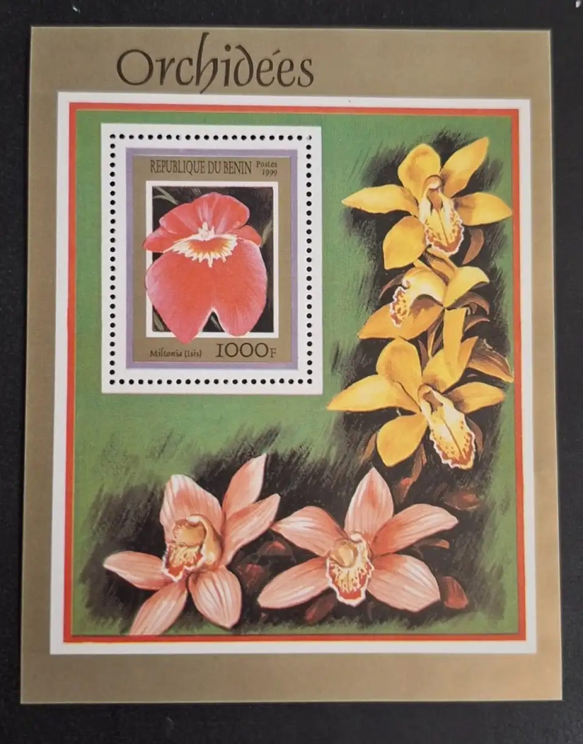 Bénin 1999 Mi. Bl. 48 Orchidées Miltonia Isis fleurs tropicales
