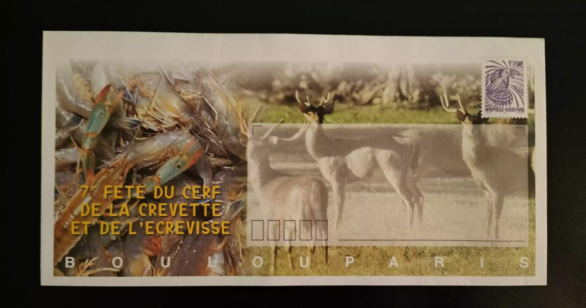 Entier postal PAP Nouvelle Calédonie Fête du cerf crevette écrevisse Boulouparis