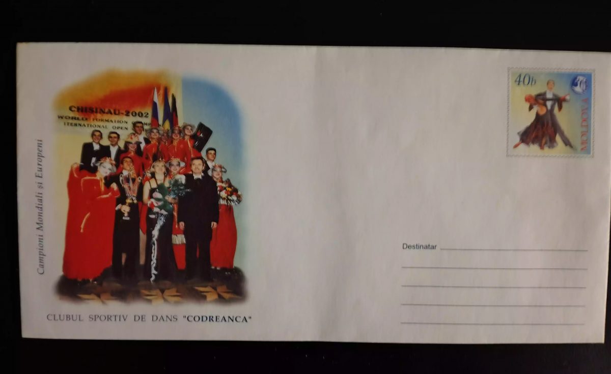 Moldavie entier postal danse club Codreanca Chisinau 2002 neuf
