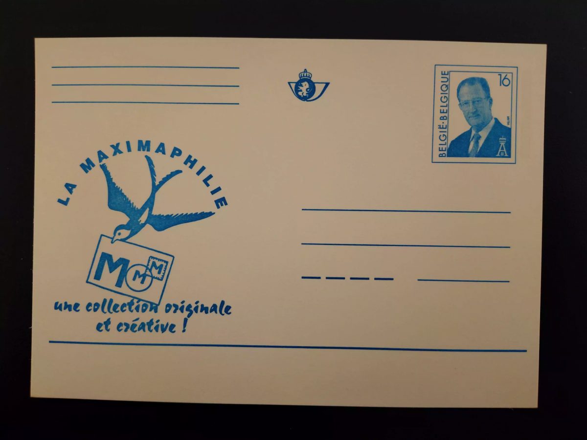 Belgique entier postal carte La Maximaphilie Roi Albert II 16F neuf