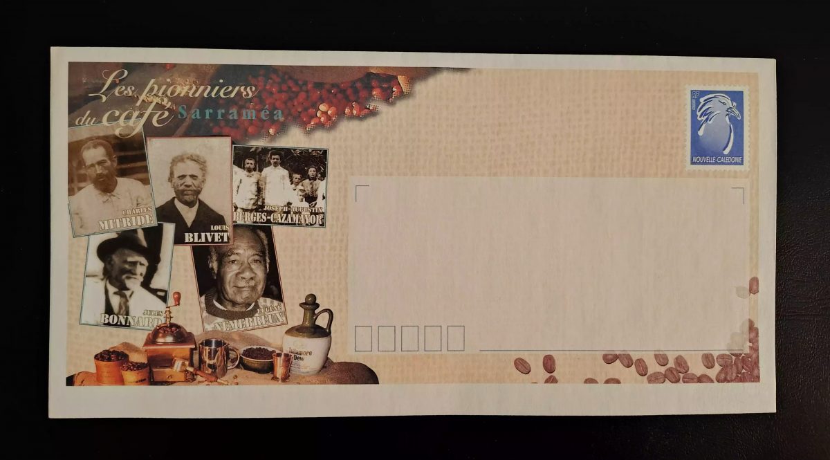 Nouvelle Calédonie entier postal pionniers du café Sarraméa bleu PAP