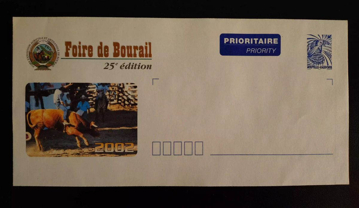 Nouvelle Calédonie PAP Foire de Bourail 2002 25e édition rodéo neuf bleu