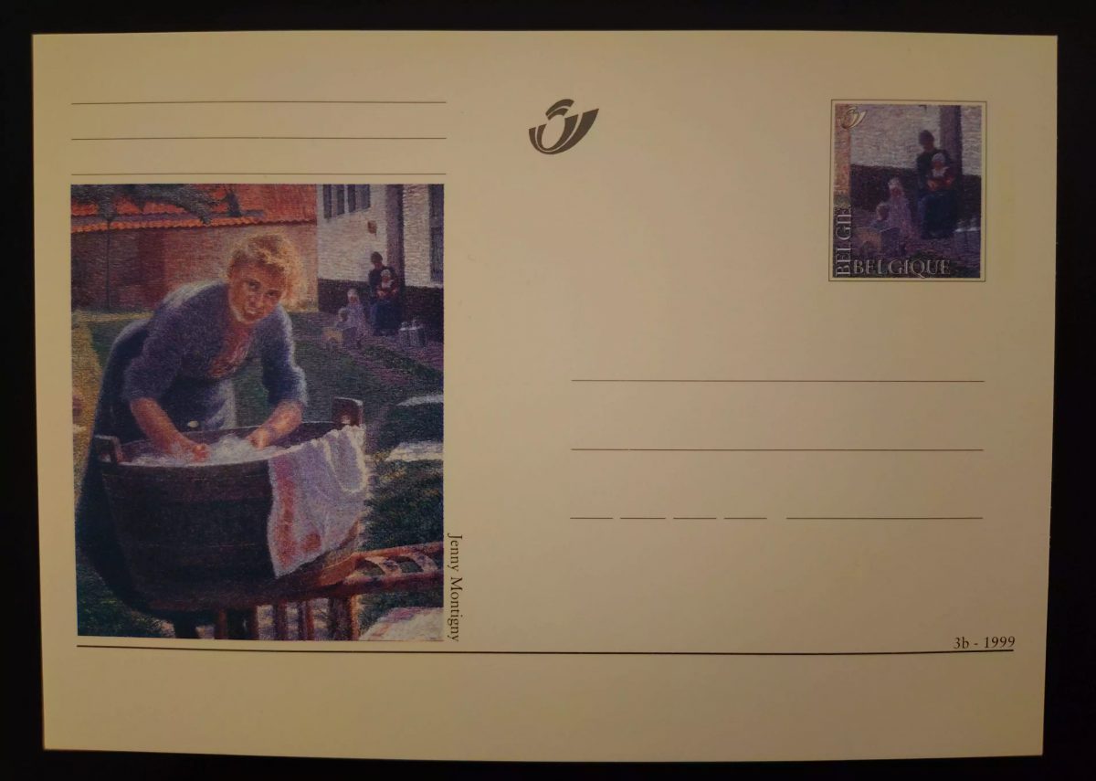 Belgique entier postal carte illustrée Jenny Montigny 3b 1999 neuf