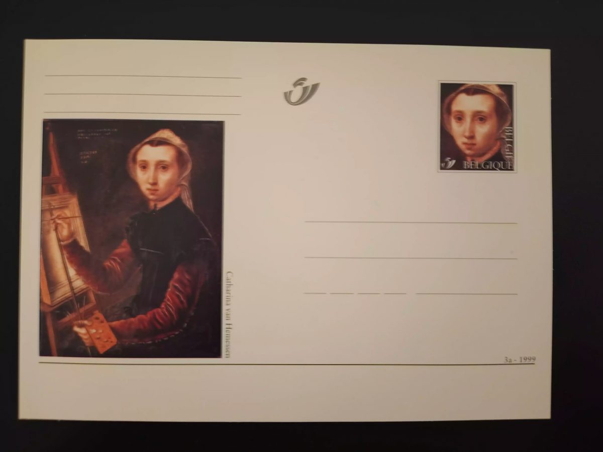 Belgique 1999 entier postal Catharina van Hemessen autoportrait 3a
