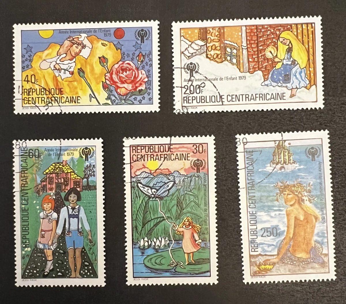 Zentralafrika 1979 Mi. 643-647 gest. Int. Jahr des Kindes Märchen