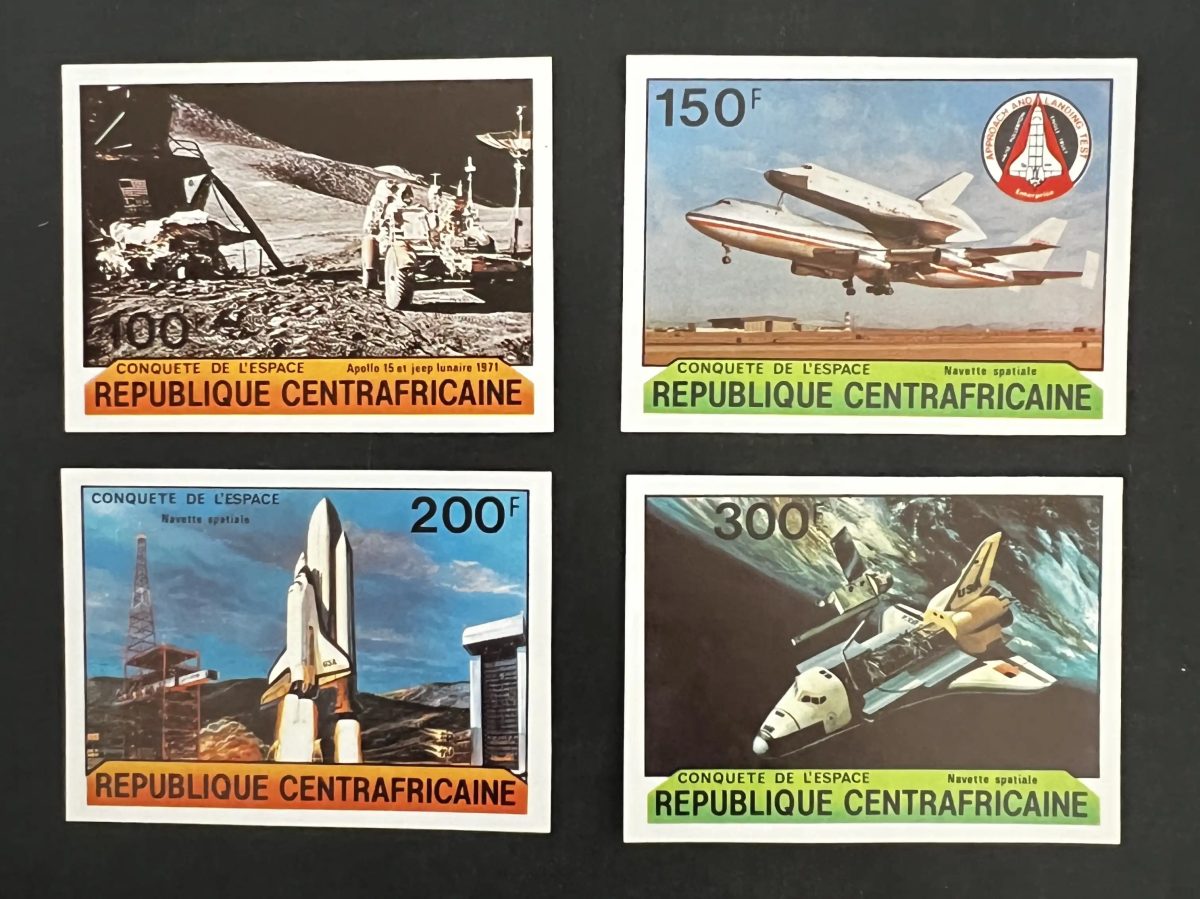 Zentralafrika 1981 Mi. 736-739 B ND Weltraum Apollo Raumfähre