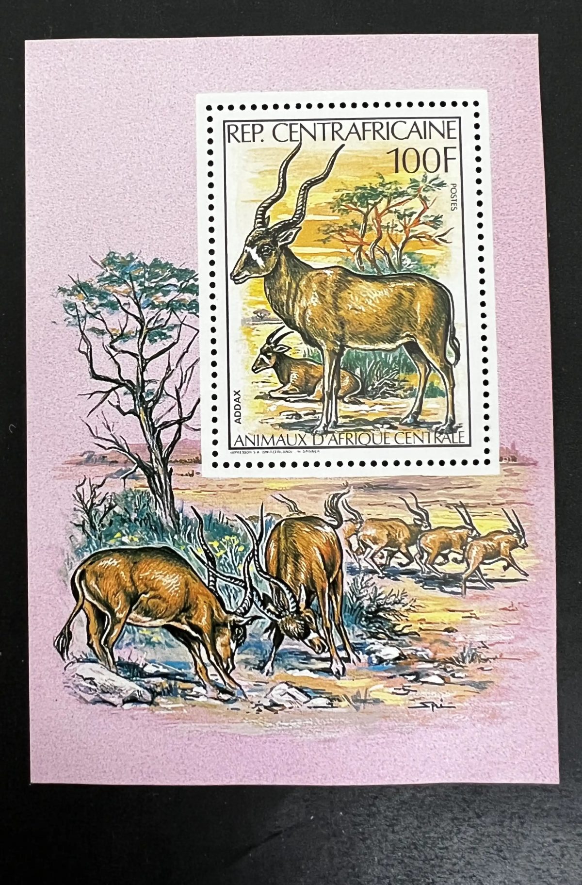 Central Africa 1982 Mi. 814 Animals Addax Antelope