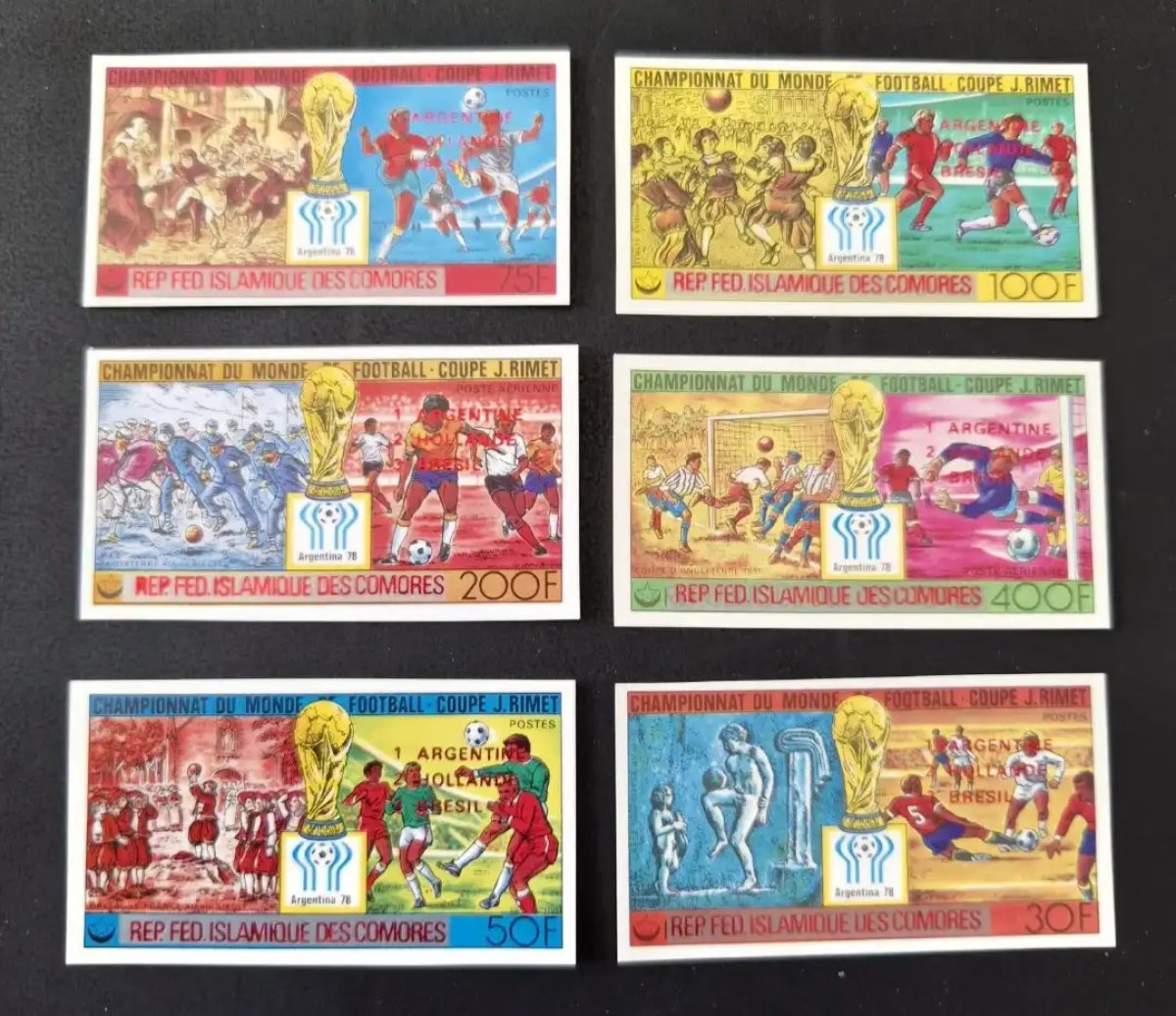 Comores 1978 Mi. 478-483 surchargé ND football Coupe Monde Argentina