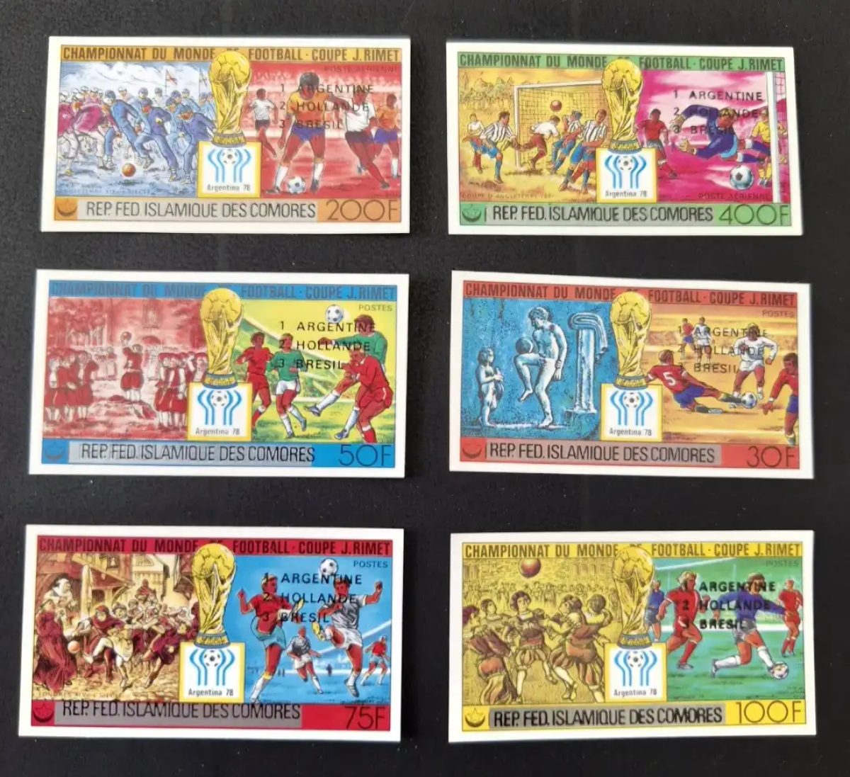Comores 1978 Mi. 478-483 surchargé ND football Coupe Monde Argentina