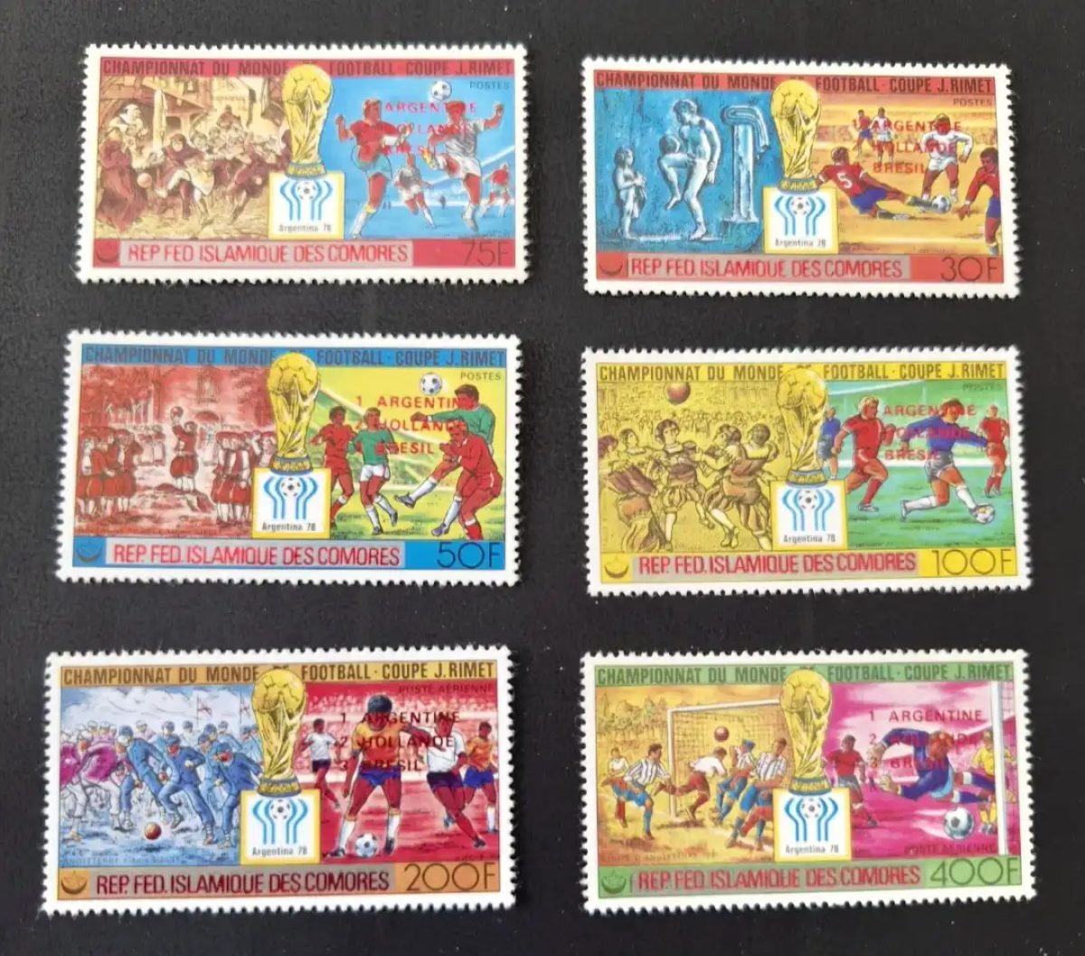 Comoros 1978 Mi. 478-483 overprint football World Cup Argentina