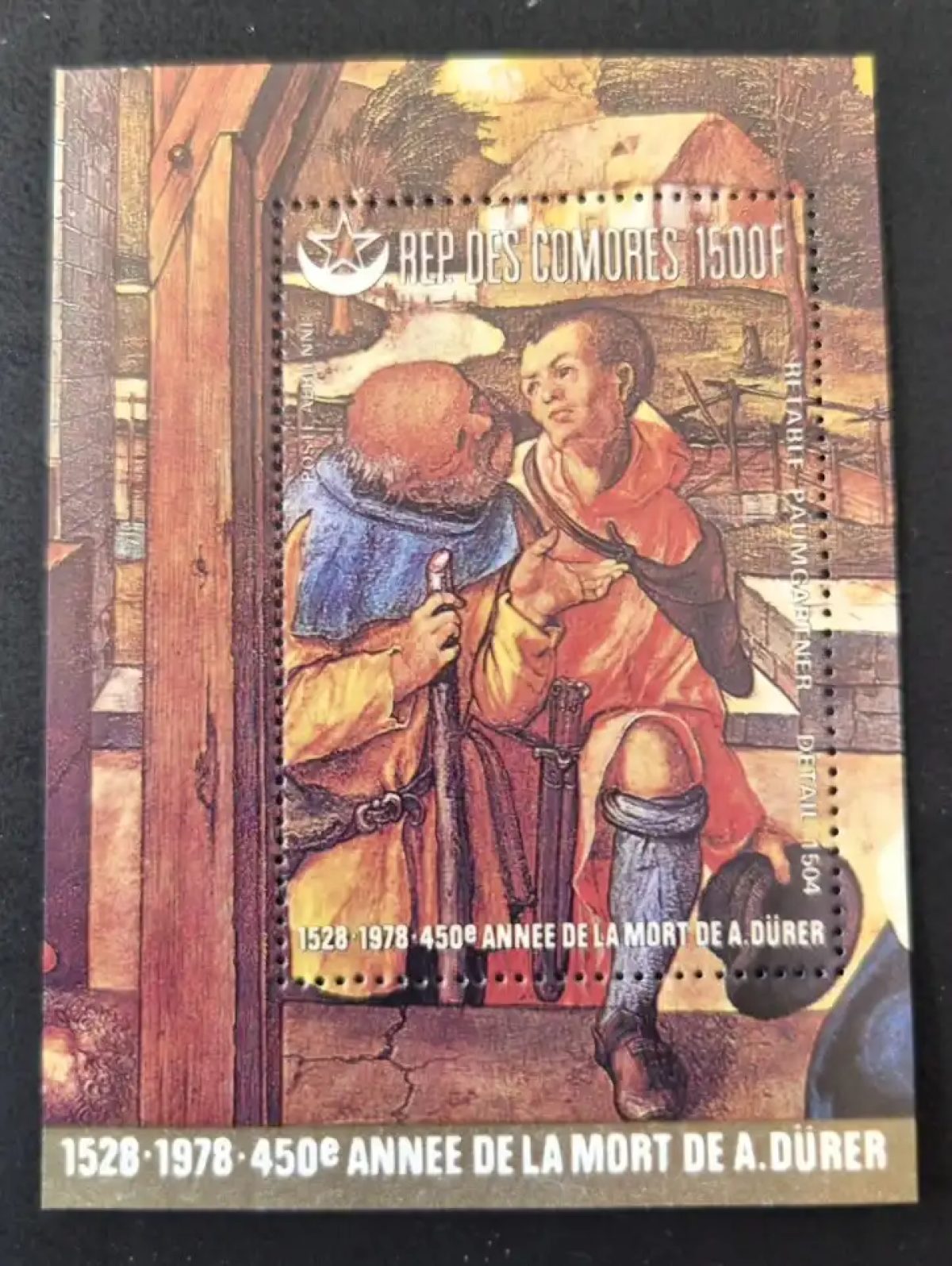 Comores 1978 Mi. Bl. 167 Albrecht Dürer peinture retable Paumgartner
