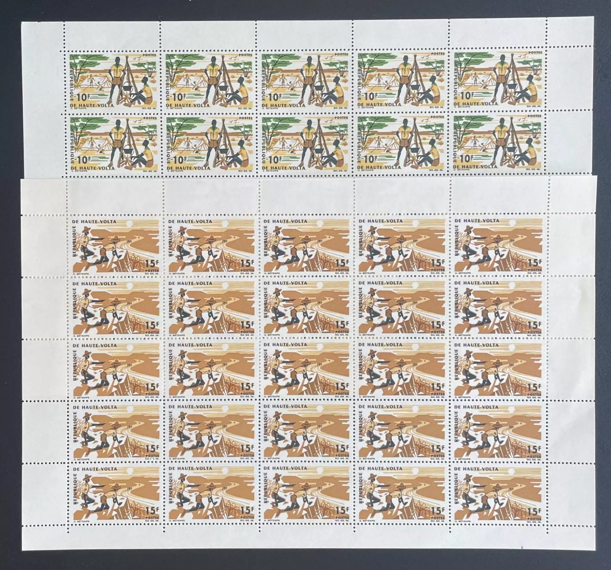 Upper Volta 1966 YT 170-171 sheet scouting scout camp fire Pfadfinder