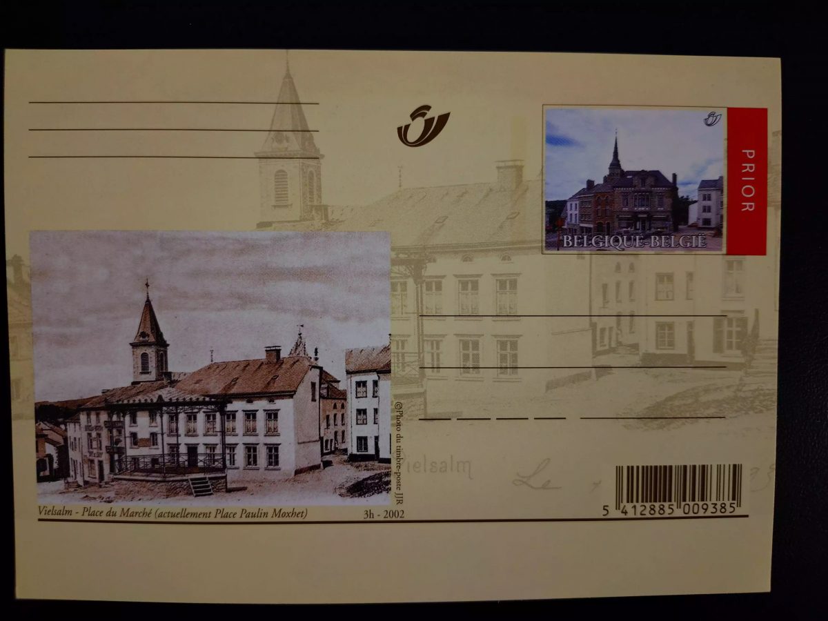 Carte postale Vielsalm Place du Marché 2002 Belgique entier stationery