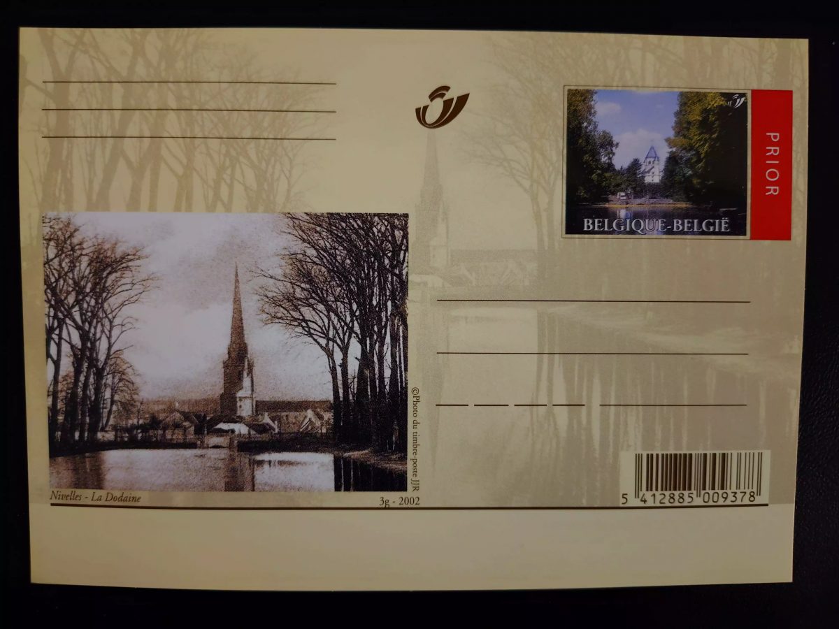 Carte postale Nivelles La Dodaine 2002 Belgique entier stationery