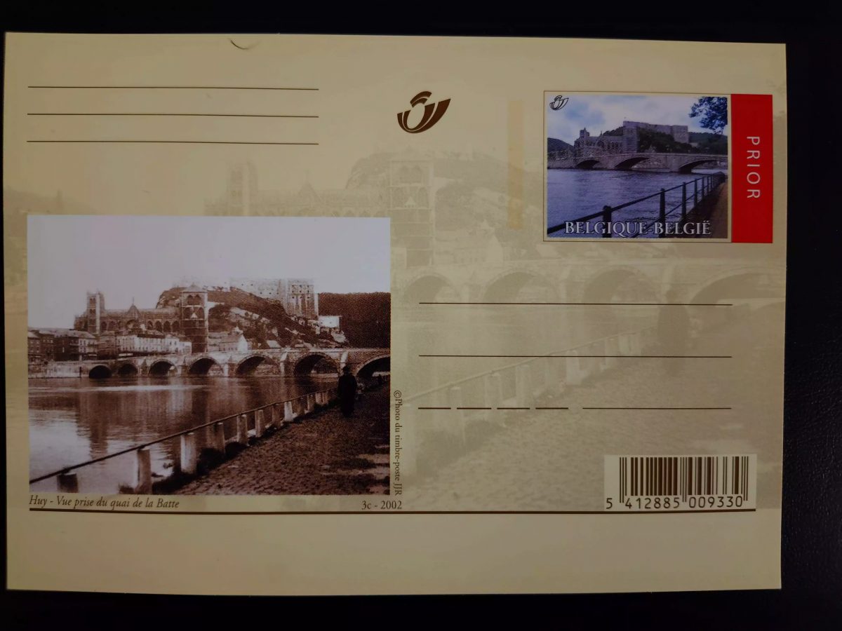 Carte postale Belgique 2002 Huy vue prise du quai de la Batte entier stationery