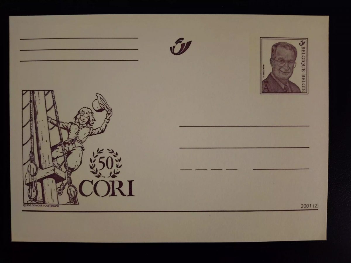 Belgien 2001 Ganzsache Cori der Schiffsjunge Bob de Moor Comic