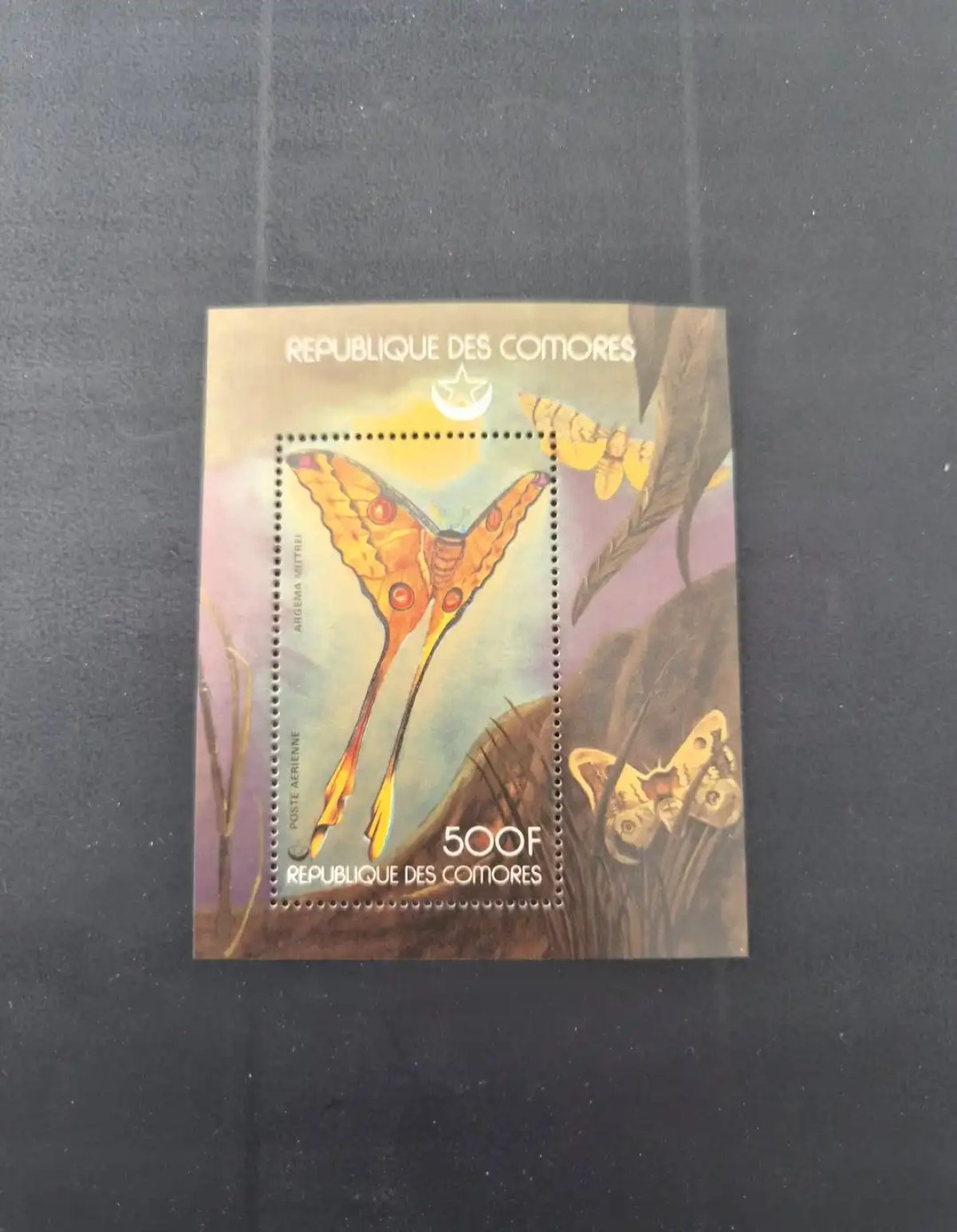 Comores 1989 Mi. Bl. 148 papillons Argema mittrei faune insectes