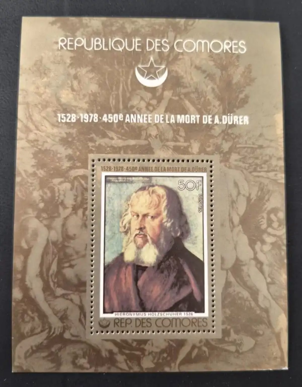 Comores 1978 Mi. Bl. 135 Dürer Hieronymus Holzschuher peinture