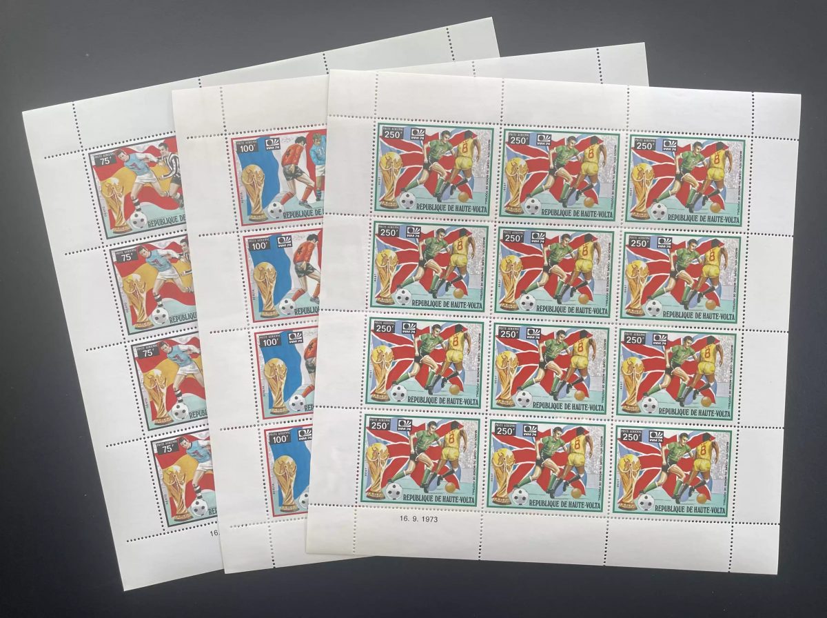 Upper Volta 1974 YT PA 171-173 sheet World Cup Football Munich