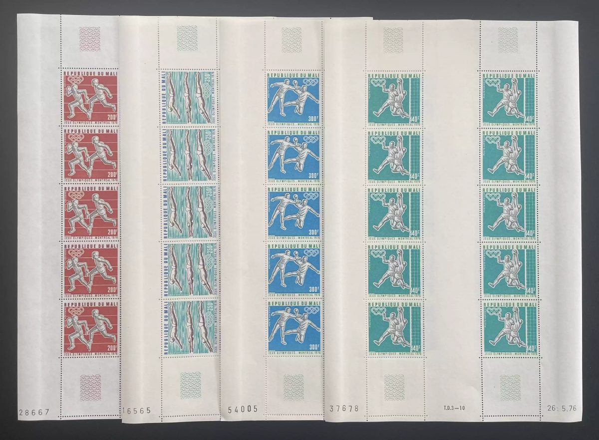 Mali 1976 YT PA 276-279 planche Jeux Olympiques Montréal sport Sports