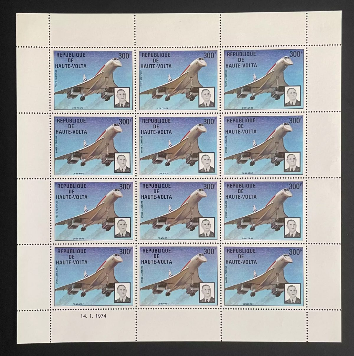 Obervolta 1974 YT PA 168 Bogen Concorde Flugzeug General Charles de Gaulle
